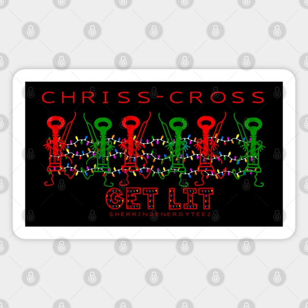 Christmas Cross Get Lit Magnet by SherringenergyTeez